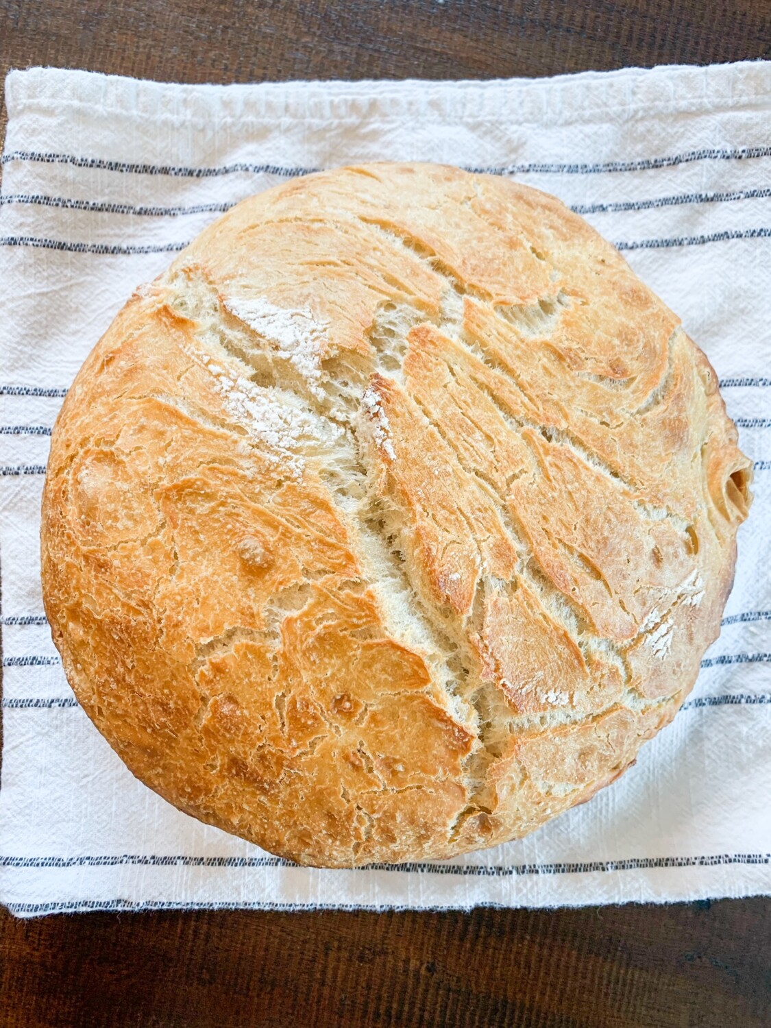 Dutch Oven No Knead Bread (with perfect crusty crust!) - Bowl of