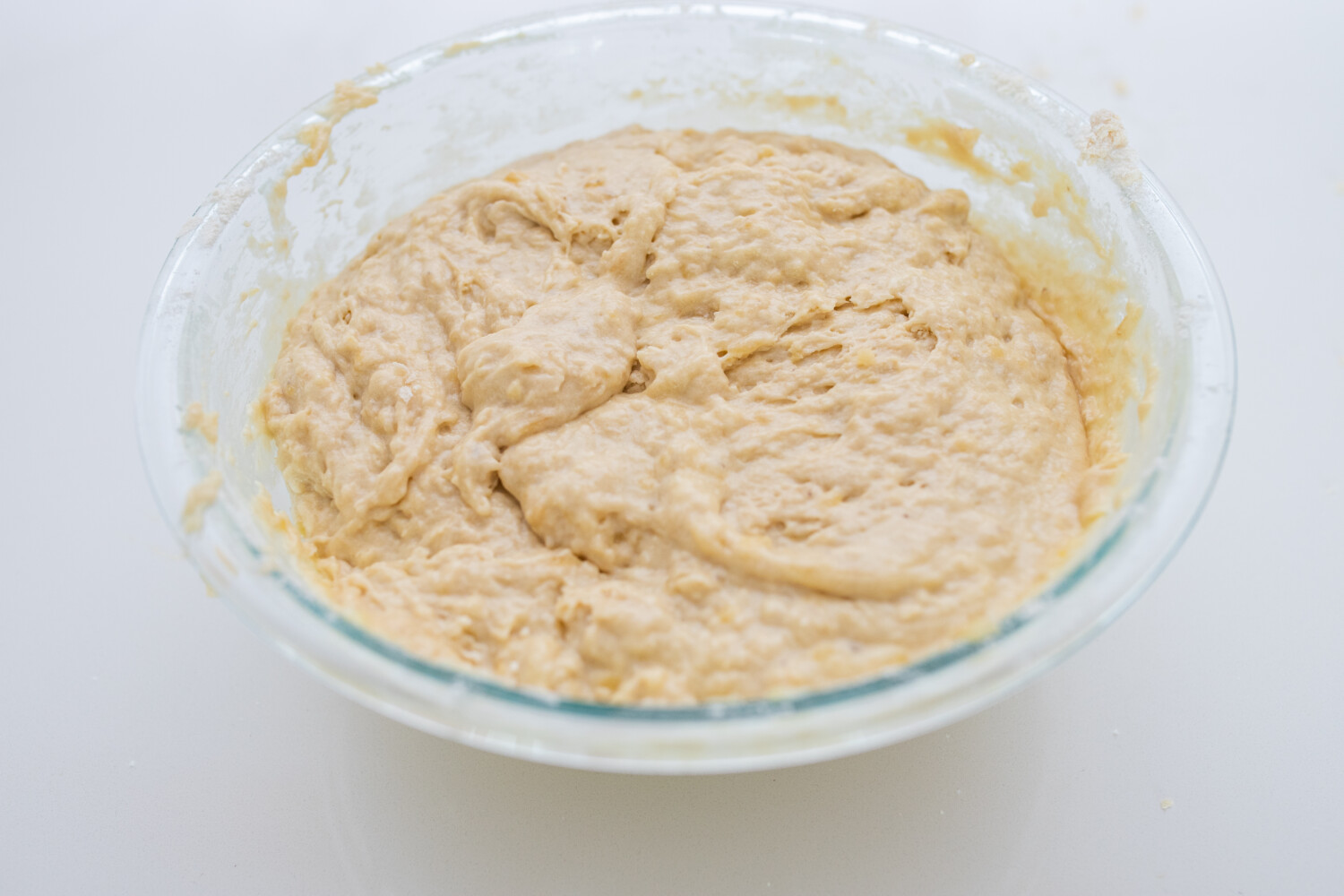 Banana Bread ingredients before pouring into a pan